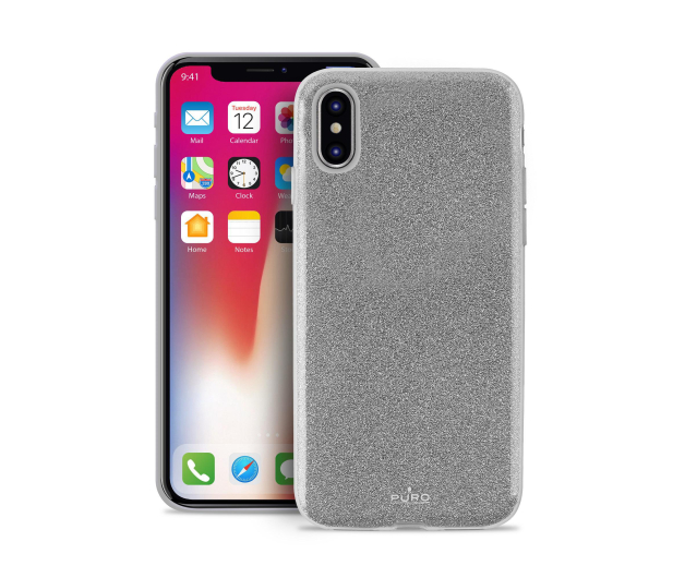 Puro Glitter Shine Cover do iPhone X Silver - 381594 - zdjęcie 3